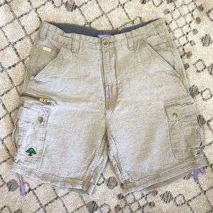 LRG Lr Geans Tan Linen Cargo Shorts